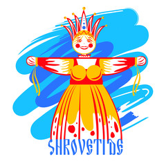 Shrovetide - logo postcard or poster
