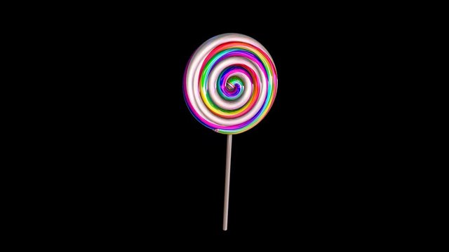 Seamless animation of a lollipop isolated with alpha channel.