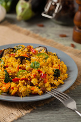 Couscous oriental. Vegetarian dish.