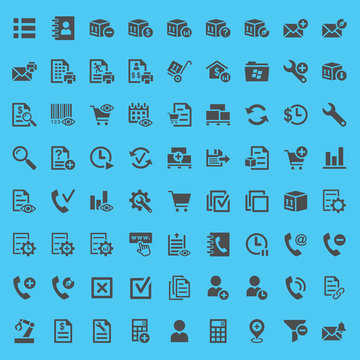 ERP (Enterprise Resource Planning) software icons
