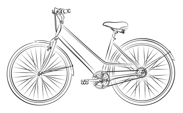 Sketch of the old bicycle. 