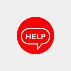 Help flat vector icon