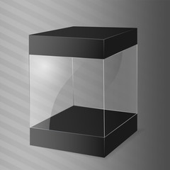 Glass Cube. Vector illustration.