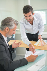 design team busy working talking concept