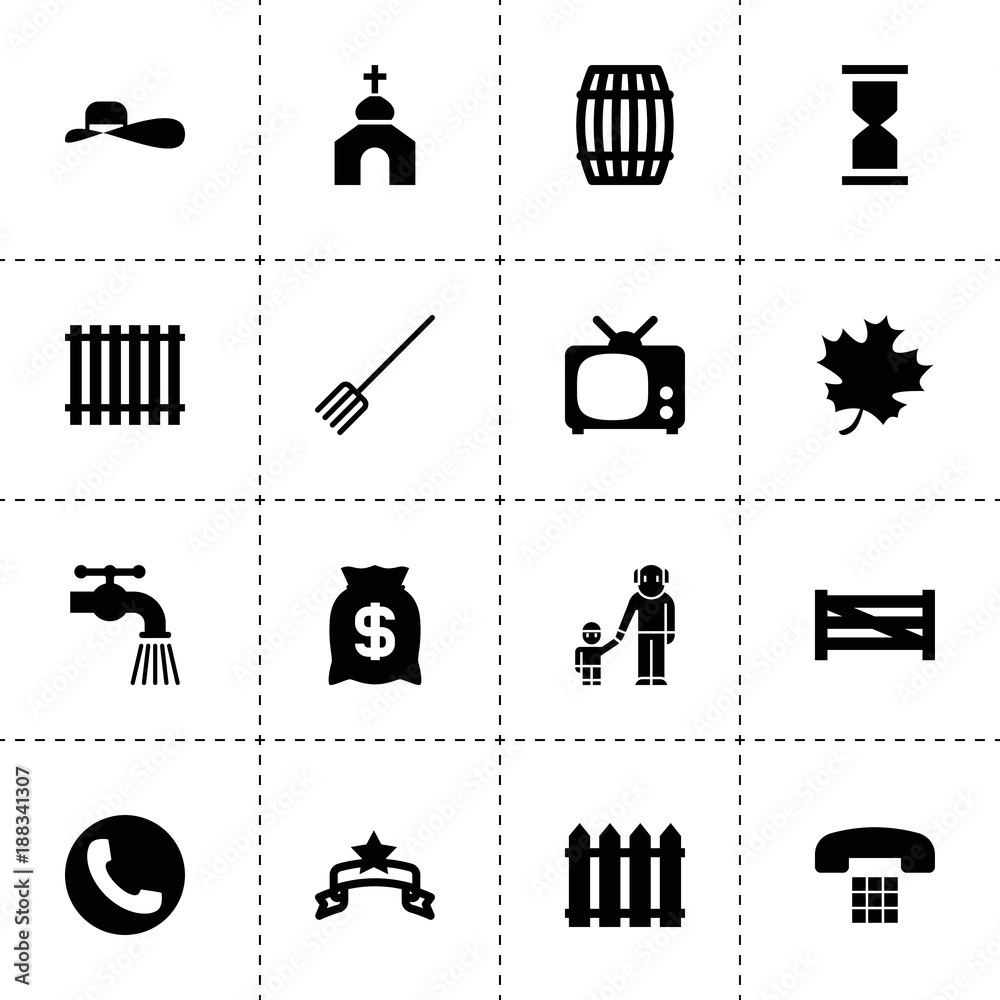 Wall mural Old icons. vector collection filled old icons