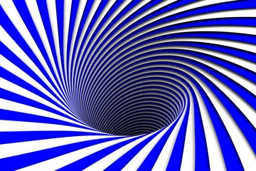 Naklejka premium abstract background blue lines black hole 3d illustration