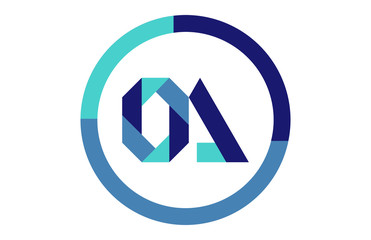 OA Global Circle Ribbon Letter Logo