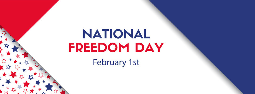 National freedom day. February 1. Vector banner
