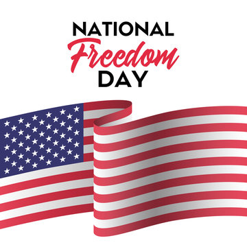 National freedom day. Vector greeting card