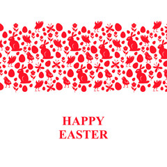 Easter card with horizontal ornament