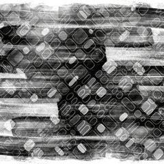 Abstract black background. Horizontal brush strokes gray texture. Black and white monochrome watercolor.