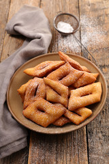 french bugne, pastry for carnival