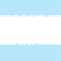 ripped open paper light blue