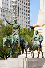 Naklejka premium Don Quijote, monumento a Cervantes, Madrid