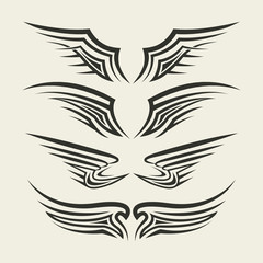 Fototapeta premium Wings Tribal tattoo