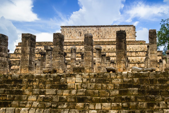 Columns of the Thousand Warriors in Chichen Itza, Mexico