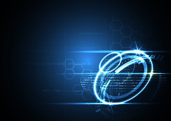 Technological connection abstract background vector