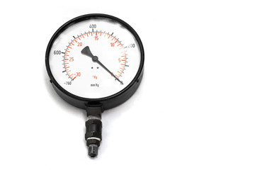 Pressure gauge isorated on white Background