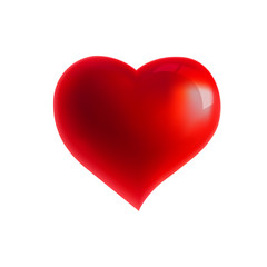 Vector illustration of a red heart.