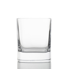 Empty glass isolated on a white background