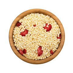 Heap of Puffed Millet Isolated