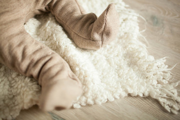 Baby's feet. Newborn concept