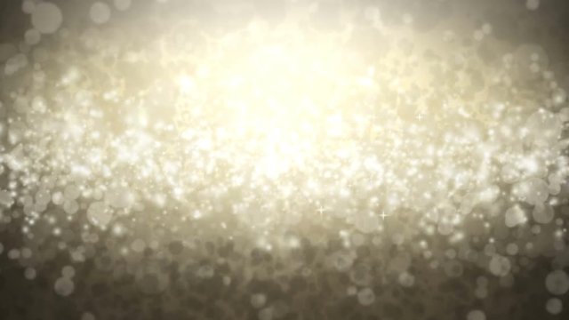 Looped animated background of sparkling glitter texture in gold color. Glamorous glowing sequins in metallic beige gradient