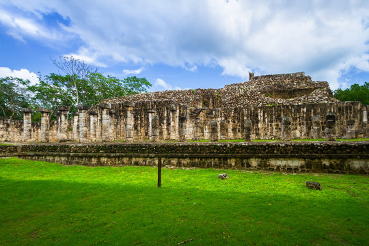 The Temple of Thousand Warriors in Chichen Itza, Mexico