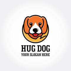 Hug dog logo design