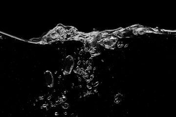Water on a black