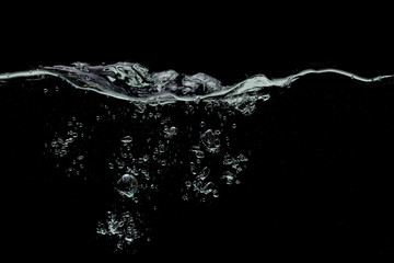Water black background
