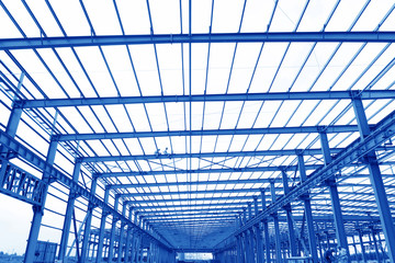 Steel structure workshop is under construction