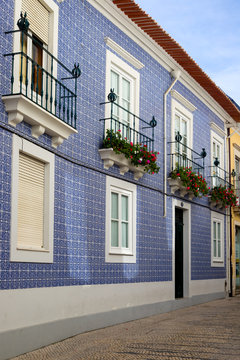 beautiful buldings of city Aveiro, Portugal