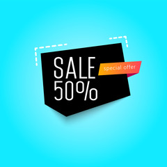 Big Sale banner. Special offer. Raster version.
