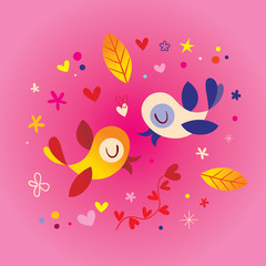 birds in love