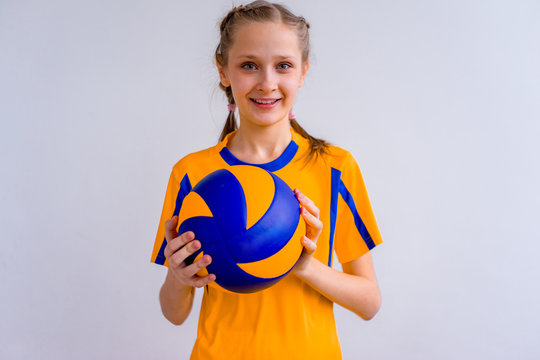 Girl playing volleyball