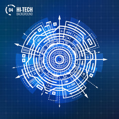 Sci-Fi Futuristic Circle Element Design