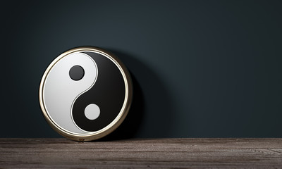 3d Yin Yang das chinesische Symbol für Gegensätze