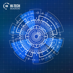Sci-Fi Futuristic Circle Elements Design