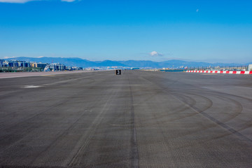 Airport runway, Gibraltar