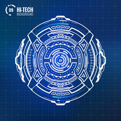 Sci-Fi Futuristic Circle Elements Design