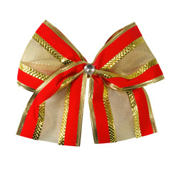 Isolated image of festive bow closeup