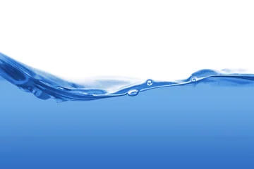 Foto op Plexiglas Blue water wave and bubbles background texture © Naypong Studio