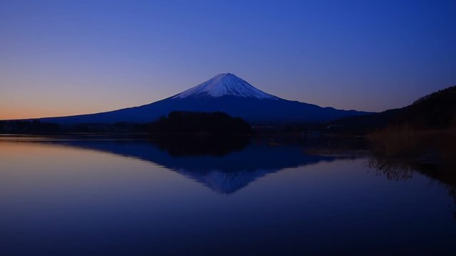 Mt.Fuji of Dawn from Lake"Kawaguchi"Japan01/16/2018