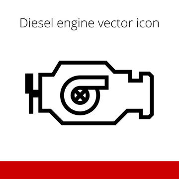 Diesel Engine Vector Icon