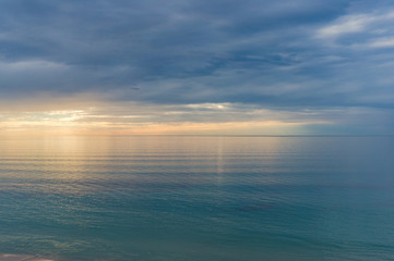 Fototapeta premium Soft colors of sea and sunset sky