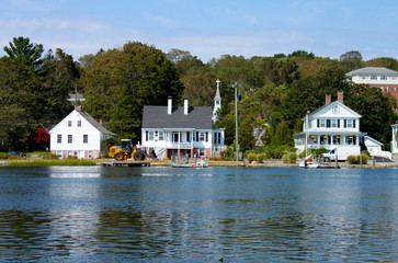 Construction at Waterside Houses in Mystic Conneticut