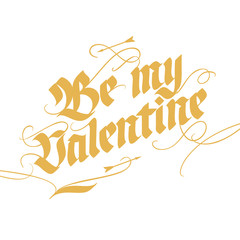 Fototapeta na wymiar Valentine's day lettering card