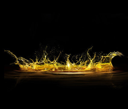 Splashing oil