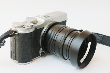 Fototapeta premium camera on white background.